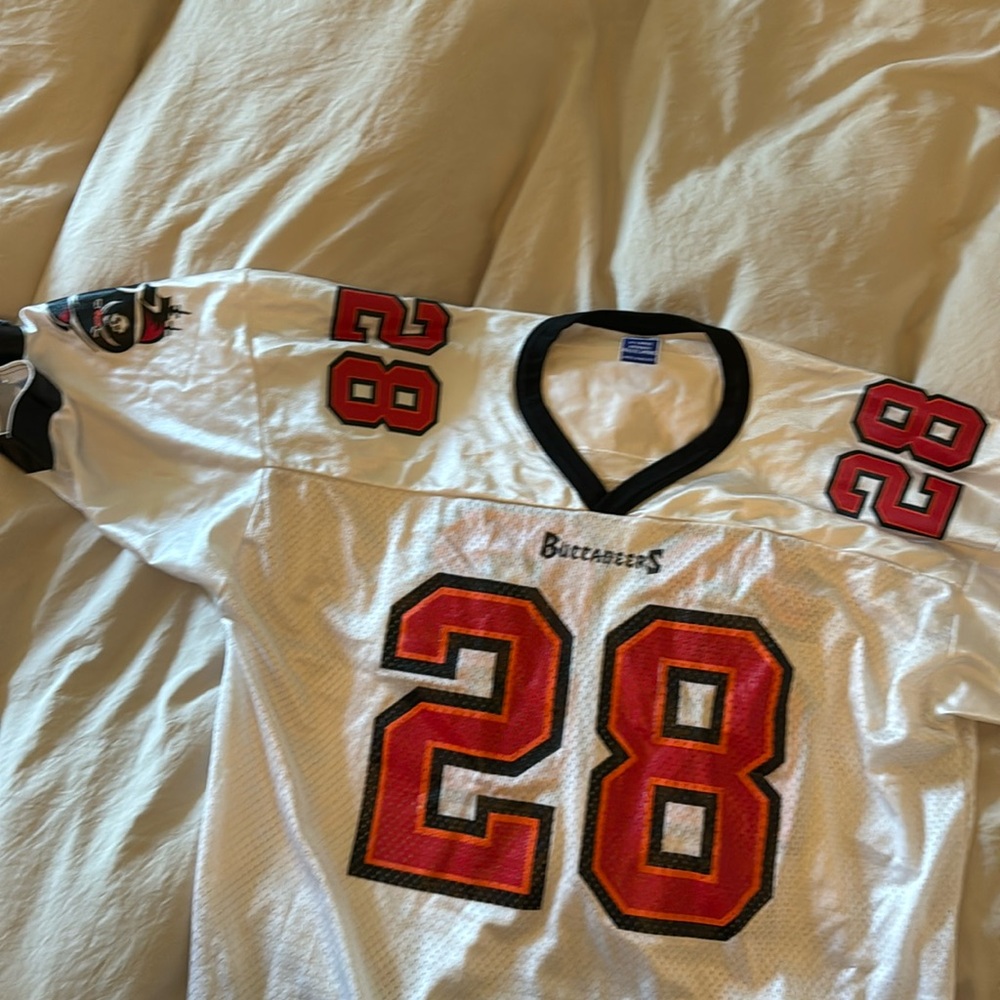 Vtg 1990s Starter Warrick Dunn Tampa Bay Buccaneers White NFL Jersey 48 Large L